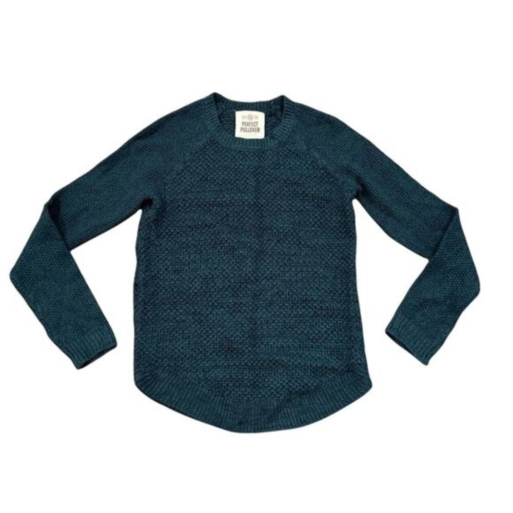 SO Perfect Pullover Sweater Blue Comfort Long Sleeve Top Women's Small‎